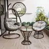 Silla Colgante Columpio de Interior Balcón Doble Ratán Mecedora Nido de Pájaro Silla Colgante Patio Exterior Ocio Uso en Casa para Adultos