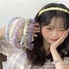 Verão Primeiro Amor Branco Japonês e Coreano Estilo Transversal Plissado Faixa de Cabelo Doce Temperamento Sair Todos os Combinados Grampo de Cabelo Acessórios de Cabelo Feminino Headwear