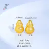 Puzuo Cor Forte que se Mantém Acessórios de Joias DIY Banhados a Ouro Contas Pequenas de Abóbora Escovadas com Furos para Pulseiras e Colares Versátil