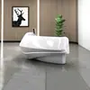 Recepção de Empresa Balcão de Recepção Criativo com Formato Especial Balcão de Caixa de Hotel Simples Moderno Salão de Beleza Balcão de Bar Pintado