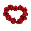 Cabeças de Flores de Rosa Artificiais, Parede de Flores de Rosa e Hortênsia, Acessórios para Corsage, Decoração de Flor para Pente de Hanfu, Casamento 6cm Multicolor Vermelho Brilhante