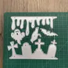 Halloween Cementerio Metal Acero al Carbono Troquelado Molde DIY Troquel de Corte Troquelado Nuevo Producto Transfronterizo Diseño Hueco Artículo de Manualidad
