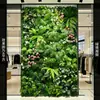 Decoración de pared de fondo anti-decoloración planta artificial pared pared de plantas verdes balcón flores falsas césped de plástico escaparate tienda decoración