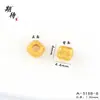 Contas Espaçadoras Quadradas Douradas Antigas Estilo Chinês de Longa Duração com Furos Passantes, Acessórios Quadrados Cruzados Versáteis da Moda de Alta Qualidade
