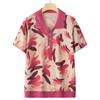 Traje de Verano con Solapa de Nuevo Estilo para Mujer, Camiseta de Manga Corta, Conjunto de Dos Piezas de Punto Estilo Verano Mamá Seda de Hielo, Ropa para Personas de Mediana Edad y Mayores
