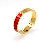 Yunyao Clásico Lujo Ligero Moderno Estilo Europeo y Americano Minimalista Moda Carta de Amor H Pulsera de Acero de Titanio Modelo Unisex