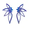 Brincos Grandes de Borboleta Cravejados de Diamante Estilo Europeu e Americano Moda Exagerada High-End Brincos Grandes Joias Transfronteiriças