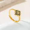 Set de la Serie Shajin Vientiane: Collar de Trébol de Cuatro Hojas, Joyería de Lujo Ligero, Estilo Vintage Versátil Transfronterizo, Nuevos Accesorios de Estilo Chino