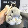 Chaveiro Pingente Coelho Rex Fofo para Carro Brinquedo de Pelúcia Desenho Animado Decoração de Bolsa Coelho