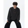 Sudadera con cuello redondo bordada de peso pesado American cleanfi para hombre, moderna, primavera y otoño 2026, suéter versátil deportivo retro