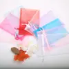 Atacado de fábrica 8*10cm saco de fio liso embalagem de presente para joias saco de fio de organza saco de fio personalizado