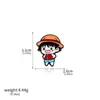 Mercancía de Anime Broches de One Piece: Luffy Sombrero de Paja, Zoro, Ace, Insignias de Barco Pirata