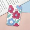 Funda para tarjeta tipo deslizante fresca y sencilla, tarjeta de comida de flor roja pequeña de campus, funda protectora para tarjeta de campus, funda para tarjeta de trabajo, etiqueta de control de acceso