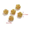 Cuentas Perforadas de Acero Inoxidable Separadores de Flor de Lavanda Colgante Dorado Collar Joyería DIY
