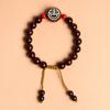 Sândalo vermelho puro sândalo lobular sândalo rosa criativo Rosewood incrustado latão frente e verso oco costas Nuvem pulseira pequena diy para homens e mulheres