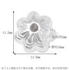 Cuentas de flores pequeñas de plata esterlina S925 hechas a mano, superficie brillante, flor tridimensional de siete pétalos, plata tailandesa, accesorios de pulsera DIY de plata lisa
