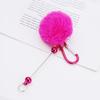 Mosquetón con Cuentas de Bola de Peluche DIY Colgante Creativo de Felpa Hecho a Mano Multicolor Dibujos Animados Colgante para Llaves