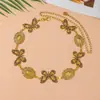 Cadena de cintura de metal mariposa bohemia transfronteriza europea y americana para mujer, cadena corporal de cinturón de cintura ovalado tallado estilo étnico vintage