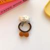Bonita banda para el pelo de conejito de peluche, elegante cuerda para el pelo de una dulce celebridad de Internet, banda de goma japonesa sencilla, accesorios para el pelo con forma de bola