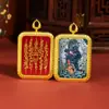 Pingente Thangka do Tibete Zakiram Xizang Buda Pintado à Mão Meca Colar Masculino Buda Mestre da Medicina Mãe Verde Imóvel Ming Wang