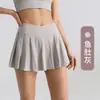 2026 Verano Nuevo Estilo Falda Plisada Yoga Fitness Anti-Exposición Falda Corta Deportiva Secado Rápido Falda de Tenis Moda