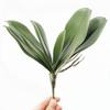 Folhas de Orquídea Borboleta Simulada em PU, Folhas de Orquídea, Decoração de Casamento para Casa, Arranjo de Flores, Planta Artificial em Vaso, Acessórios para Plantas Verdes