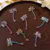 Estilo Coreano Hecho a Mano Creativo Color Contrastante Cristal Cuentas Colgante DIY Nicho Estilo Ins Pendientes Ganchos para Orejas Bolso Colgante Accesorios
