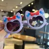 Gafas de Sol Infantiles con Lazo de Dibujos Animados, Lindas para Tomar Fotos de Ahri, Gafas Pequeñas con Forma de Zorro, Protección Solar, Enlace de Tendencia Infantil