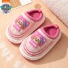 Zapatillas de algodón para niños del equipo Wang Wang, zapatillas de casa con forro polar y dibujos animados para niños, zapatillas de lana antideslizantes para niñas, zapatos cálidos de algodón para bebés