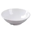 Tigela de Melamina Branca Pura A5 Imitação de Porcelana para Mingau, Tigela Cônica, Tigela de Servir para Restaurante, Tigela Invertida Comercial, Tigela Grande Trompete para Sopa de Leite de Soja