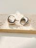 Pendientes de canasta de lujo, ligeros y sencillos con hebilla de oreja esmaltada metálica, diseño de nicho francés