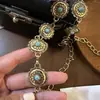 Corrente de Cintura de Corrente de Metal Retrô Europeia e Americana para Mulheres, Acessório Versátil de Verão para Vestidos, Ternos, Cinto de Estilo Étnico