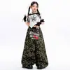 Disfraces de Performance para Niños para el Día del Niño, Disfraces de Jazz Hip-Hop para Niñas, Disfraces Geniales y Elegantes de Hip-Hop Street Dance para Niñas