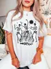 Camiseta de Esqueletos Bailarines, Camiseta de Halloween de Esqueleto, Cuello Redondo Estilo Europeo y Americano