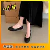 Sapatos de salto baixo clássicos estilo Coco Chanel bico redondo laço padrão diamante boca rasa sapatilhas Mary Janes sapatos baixos femininos novo estilo 2026