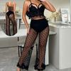 Nova Lingerie Sexy de Exportação Transfronteiriça, Conjunto Sexy de Renda Transparente com Ligas, Roupas de Casa Sexy