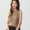Nuevo Chaleco de Punto Coreano de Otoño con Cuello Redondo en Capas para Mujer, Top de Chaleco de Punto en Capas de Alta Gama para el Trabajo