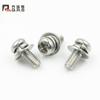 Tornillos de Combinación Triple de Cabeza Redonda Ranura en Cruz de Acero Inoxidable 304 Joys M2M2.5M3M4M5M6