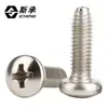 Tornillo Triangular de Diente Triangular Grado 10.9 Niquelado Cabeza Redonda Tornillo Triangular Perno de Bloqueo Automático Cabeza Phillips Tornillo Autorroscante