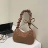 Bolsa de Ombro Plissada Exclusiva com Estampa de Leopardo, Tendência e Estilosa, Bolsa Quadrada Pequena Única para Mulheres