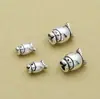 Plata de Ley 925 Cuentas de Plata Tailandesa Cuentas Usar Cuentas de Pez Pequeño Material para Joyería DIY Hecho a Mano Accesorios para Pulsera