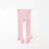 Medias Acanaladas de Primavera y Otoño para Niñas, Leggings Acanalados de Color Sólido, Leggings Elásticos Sin Costuras para Bebés para Usar Afuera