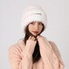 Sombrero de felpa a rayas japonés de otoño e invierno para mujer, imitación de piel de conejo, cálido, de lana, estilo coreano, circunferencia de cabeza grande, sombrero peludo, moda