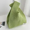 Bolso Tejido Diseño de Nicho Bolso de Mano Lindo Gato Gran Capacidad Bolso de Mano Casual Bolso Cuadrado Pequeño Bolso para Lonchera