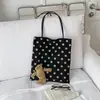 Bolso tote retro de ante con lunares para mujer, nuevo estilo 2026, bolso de hombro versátil, bolso para el día a día