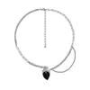 Collar Original de Corazón de Resina para Mujer, Elegante y Sencillo, con un Toque de Lujo, Colgante de Estilo Oscuro Moderno y Versátil