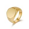 Diseño Octogonal Geométrico Estilo Frío Espejo Anillo de Acero de Titanio para Hombre Nicho Elegante Moda de Gama Alta Joyería para Mano