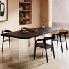 Mesa de Jantar Acrílica Ondulada Fengshui Moderna Madeira Maciça Estilo Novo Chinês Luxo Leve Criativa Minimalista Tronco Multipessoas Doméstica