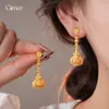 Pendientes Colgantes de Linterna Redonda Hueca Estilo Chino Nuevo Aguja de Plata, Pendientes de Lujo Ligero de Gama Alta, Accesorios para Orejas Personalizados de Moda y Exquisitos