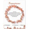 Pulsera de piedra de cuentas de grava vintage de negocios multicolor con cuerda elástica de cartón pulsera venta caliente transfronteriza europea y americana